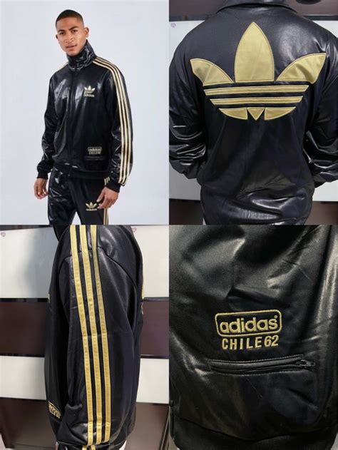 adidas chile 62 trainingspak zwart goud